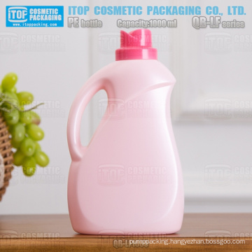 QB-LF1000 new arrival high quality flower cap hdpe plastic laundry detergent bottle